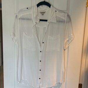Lucky Brand White Button Down Top